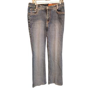 Vintage Lawman Women's Country Bling Boot Rodeo Cut Mid Rise Slim Fit Jeans 11‎